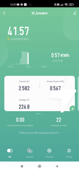 Smart wifi 3f jističochránič