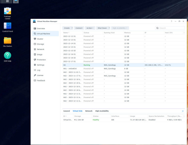 Home assistant ve virtuálním prostředí na NAS Synology