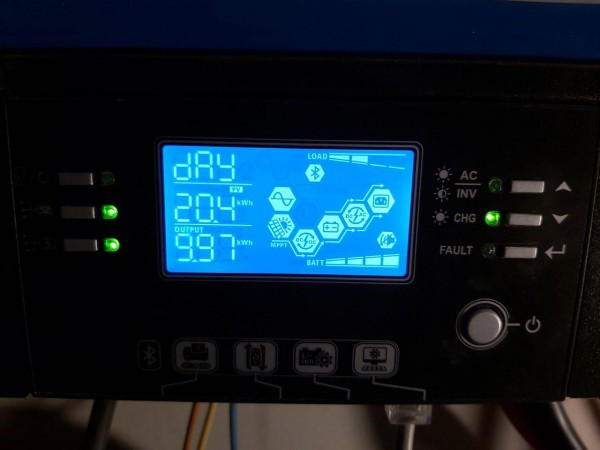 11:00 pred obedom, baterie 15kWh su uz plne a okrem toho islo dalsich cca 10kWh do spotrebicov